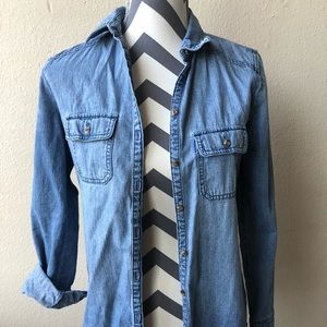 XS blue jean shirt